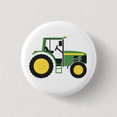 Green Tractor Badge Ronde Button 3,2 Cm (Voorkant)