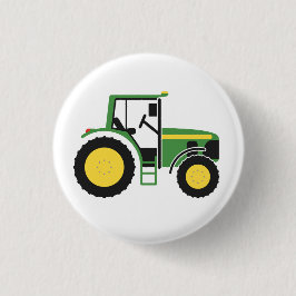 Green Tractor Badge Ronde Button 3,2 Cm