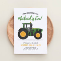 Green Tractor Birthday Party