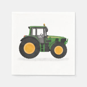 Green Tractor Birthday Party Servet