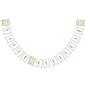 Green Tractor Boerderij Birthday Bunting Banner (Alle)