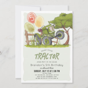 Green Tractor Boerderij Boy Kinderen Kaart