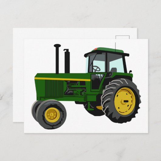 Green Tractor Briefkaart (Voorkant / Achterkant)