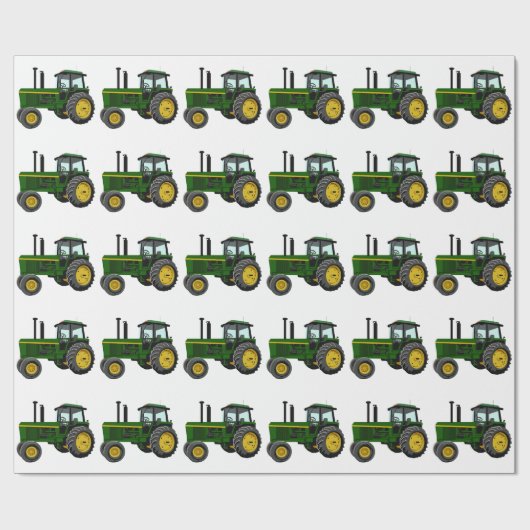 Green Tractor Cadeaupapier (Vlak)