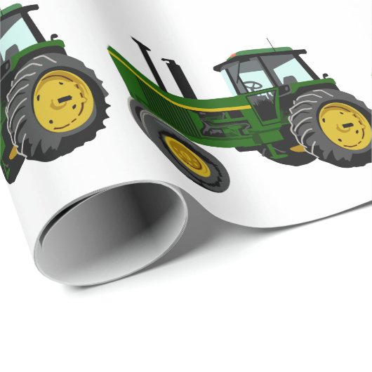 Green Tractor Cadeaupapier (Rol Hoek)