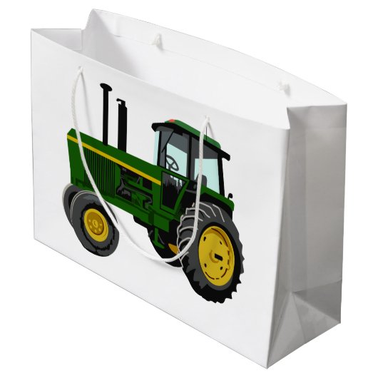 Green Tractor Groot Cadeauzakje (Achterkant Gekanteld)