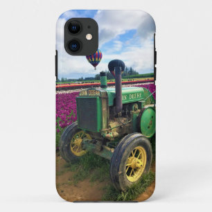Green Tractor in Tulip Field, Oregon Case-Mate iPhone Case