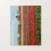 Green Tractor in Tulip Field, Oregon Legpuzzel (Verticaal)
