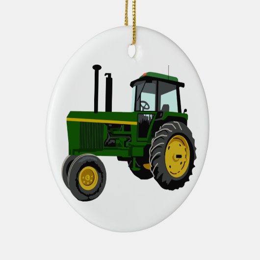 Green Tractor Keramisch Ornament (Rechts)