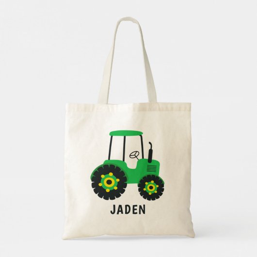 Green Tractor Kinder Boerderij Barnyard - geperson Tote Bag (Achterkant)