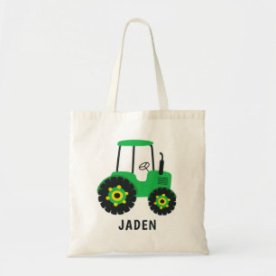 Green Tractor Kinder Boerderij Barnyard - geperson Tote Bag