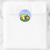 Green Tractor met Blue Sky Envelope Seal Sticker (Tas)