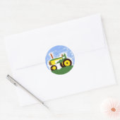 Green Tractor met Blue Sky Envelope Seal Sticker (Envelop)