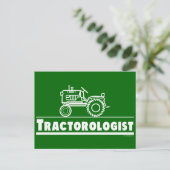 Green Tractor Ologist Briefkaart (Staand voorkant)