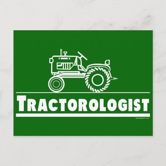 Green Tractor Ologist Briefkaart (Voorkant)