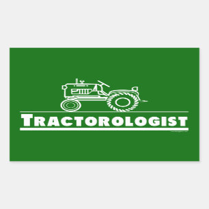 Green Tractor Ologist Rechthoekige Sticker