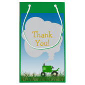 Green Tractor Party Bag Klein Cadeauzakje (Achterkant)