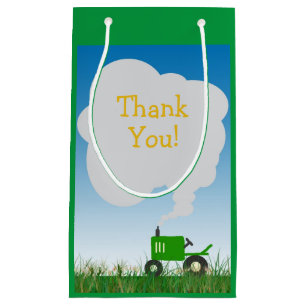 Green Tractor Party Bag Klein Cadeauzakje