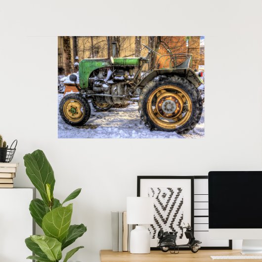 Green Tractor Poster (Thuiskantoor)