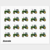 Green Tractor Vierkante Sticker (Vel)