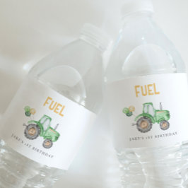 Green Tractor Waterfles Etiket