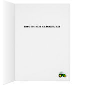 Green Tractors Custom Birthday KAART (Binnen (Rechts))