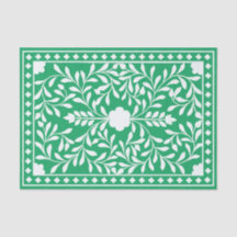 Green Traditional Bone Inlay Decoupage Paper