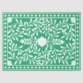 Green Traditional Bone Inlay Decoupage Paper Tissuepapier