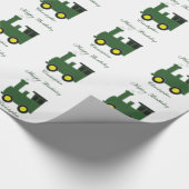 Green Train Birthday Cadeaupapier (Hoek)