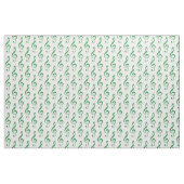 Green Treble Clef Pattern Fabric Stof (Yard (91,4 cm))