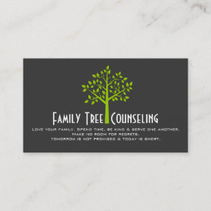 Green Tree Family Counceding Life Coach Spiritueel Visitekaartje