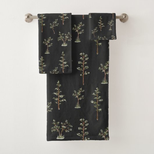 Green Tree Forest-patroon Bad Handdoek (Insitu)