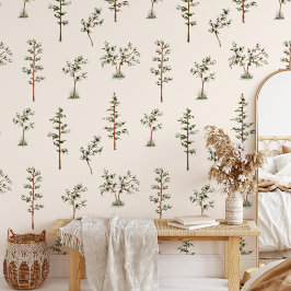 Green Tree Forest-patroon Behang