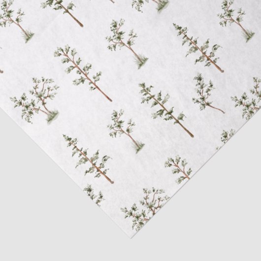 Green Tree Forest Woodland Pattern Tissuepapier (Detail)