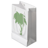 Green Tree Gift Bag Klein Cadeauzakje (Voorkant Gekanteld)