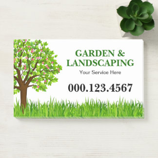 Green Tree Grass Landscaping Service Business Post-it® Notes