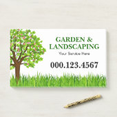 Green Tree Grass Landscaping Service Business Post-it® Notes (Op bureau)