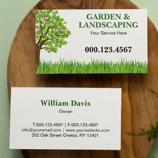 Green Tree Grass Lawn Care Services Visitekaartje