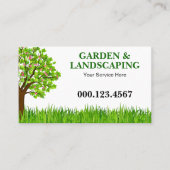 Green Tree Grass Lawn Care Services Visitekaartje (Voorkant)