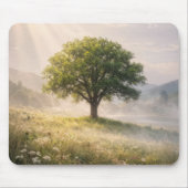 Green Tree in Meadow Mist Muismat (Voorkant)