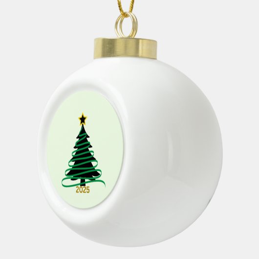 Green Tree Keramische Bal Ornament (Rechts)