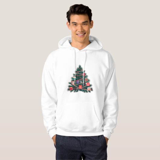 Green Tree Kersttrui Hoodie (Voorkant volledig)