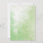 Green Tree Leaf Waterverf Huwelijksuitnodiging Kaart (Achterkant)