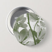 GREEN TREE LEAVES RONDE BUTTON 7,6 CM (Voorkant /achterkant)