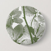 GREEN TREE LEAVES RONDE BUTTON 7,6 CM (Voorkant)