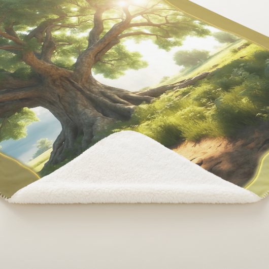 Green Tree Natuur Sherpa Deken (3/4)