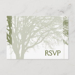 Green Tree of Life Bar Mitzvah RSVP Kaartje