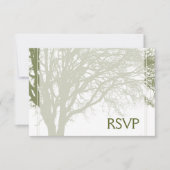 Green Tree of Life Bar Mitzvah RSVP Kaartje (Voorkant)