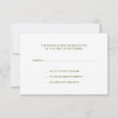 Green Tree of Life Bar Mitzvah RSVP Kaartje (Achterkant)