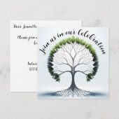 Green Tree of Life Feestuitnodiging Kaart (Voorkant / Achterkant)